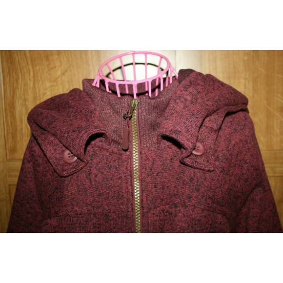 RENEGADE CLUB WOMEN'S HOODIE JACKET SZ XL LS ZIP FRONT BURGANDY NWOT - Picture 2 of 7